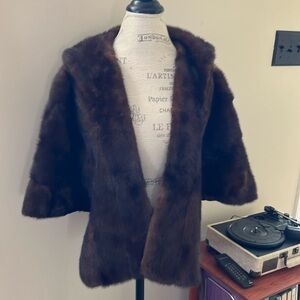 Macys Vintage little shop mink fur stole